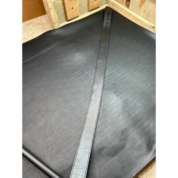 Mens Fossil Reversible Black/Brown Leather Belt With Silver Buckle - Picture 7 of 9